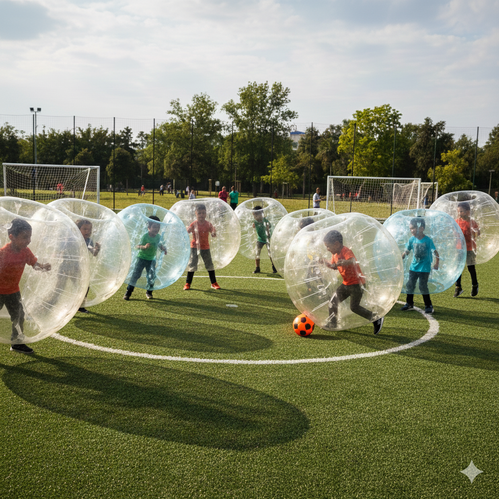 Bumperballs i idrottshall